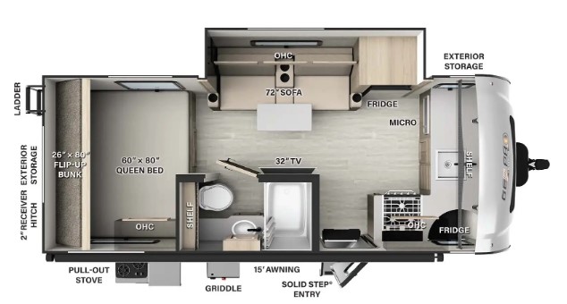 2024 FOREST RIVER GEO PRO G20FKS, , floor-plans-day image number 0